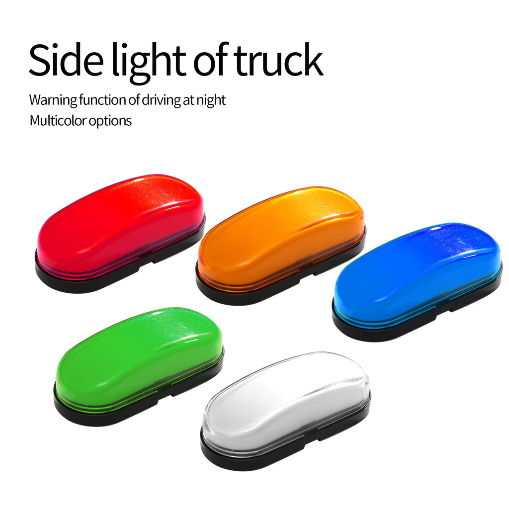 12-24V Light Guide 12LED รถบรรทุกด้านข้างรถ Ultra-Thin ด้านข้างไฟสัญญาณไฟเตือน JJCP