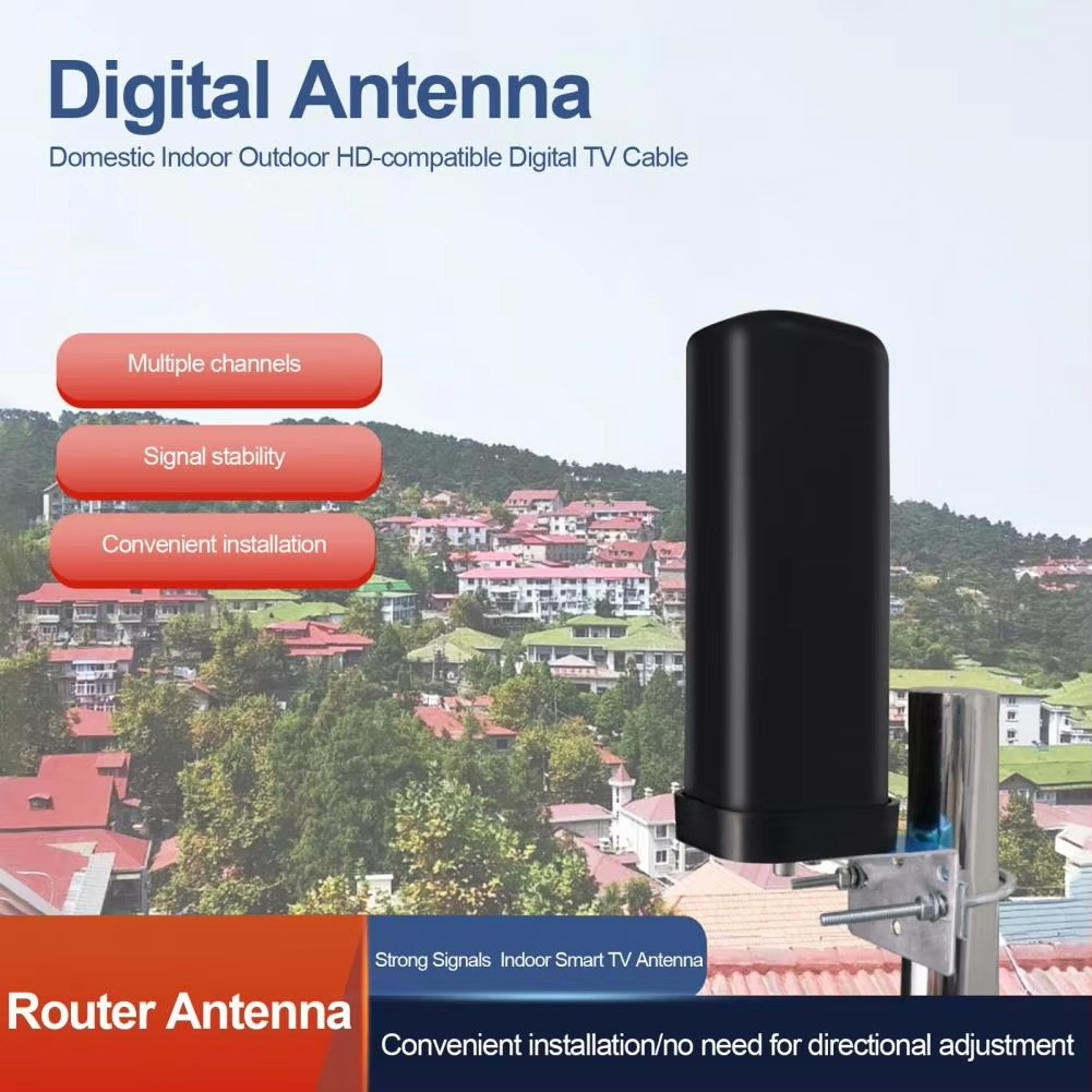 เสาอากาศทีวีกลางแจ้งในร่ม DVB-T2 HD 4K 39dB Amplifier | ช่องเต็ม – RG80