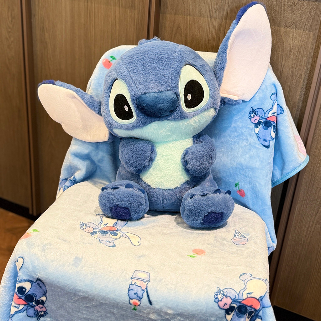 🧸💖 หมอนผ้าห่มสติทช์ Stitch  Lilo & Stitch การ์ตูน 2-in-1