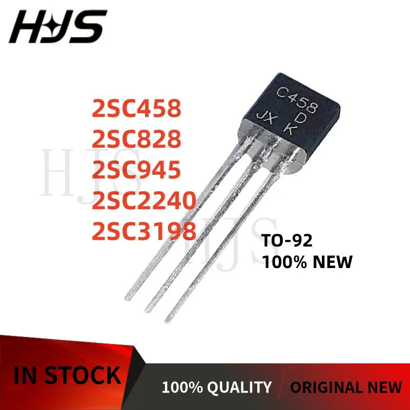 10 ชิ้น/ล็อตใหม่เอี่ยม 2SC458 2SC2240 2SC3198 2SC945 2SC828 C458 C2240 C3198 C945 C828 TO-92 NPN ทรา