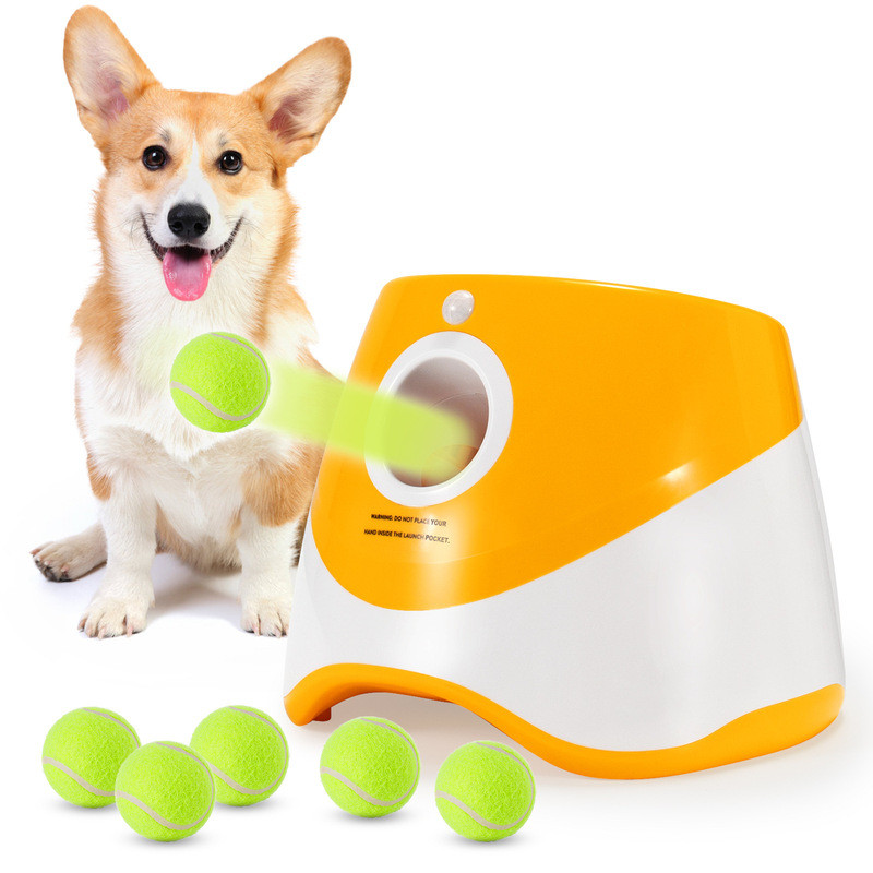 Pet Tennis Launcher Side Shepherd Dog Toy Pitching Pinball Machine Dog Walking Throwing Machine Auto
