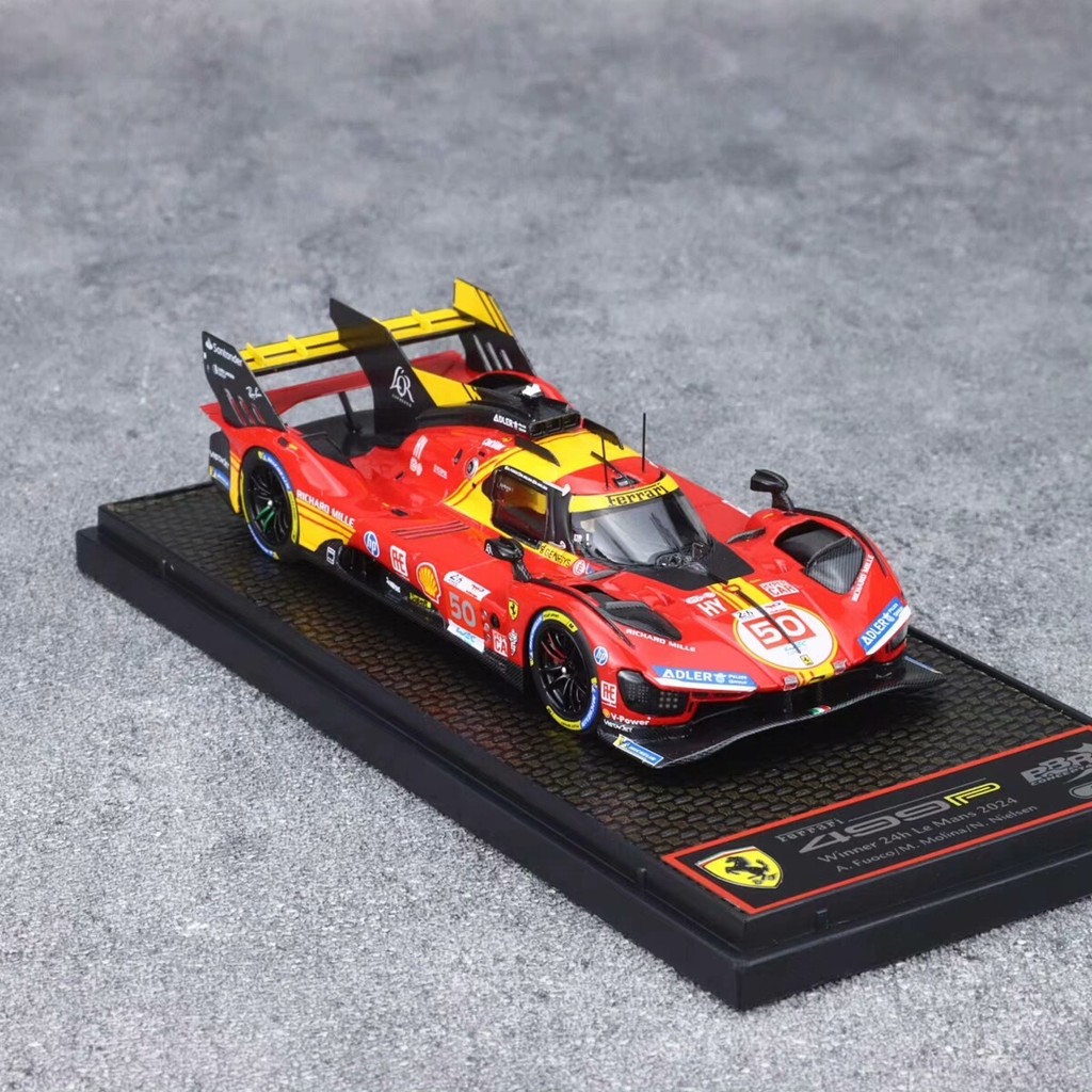 [Orphan] สต็อกพร้อม 1: 43 BBR Ferrari 499P 2024 Le Man Endurance Race#50 #83汽车模型摆件 ไปรษณีย์ใหม่เอี่ย