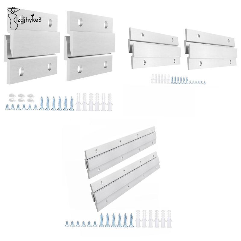 [lzdjhyke3] 4x French Design Cleat Picture Hanger ฮาร์ดแวร์ที่ใช้งานได้จริง Interlocking Z Hanger สํ