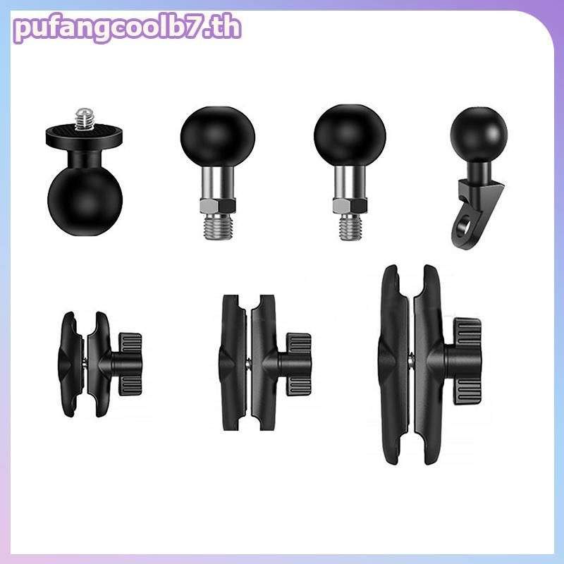 PUCOOL อลูมิเนียมอัลลอยด์ Double Soet Arm สําหรับ 25 มม./1 นิ้ว Ball Head Holder Mount Clamp สําหรับจักรยานรถจักรยานยนต์กล้อง Extension Arm.