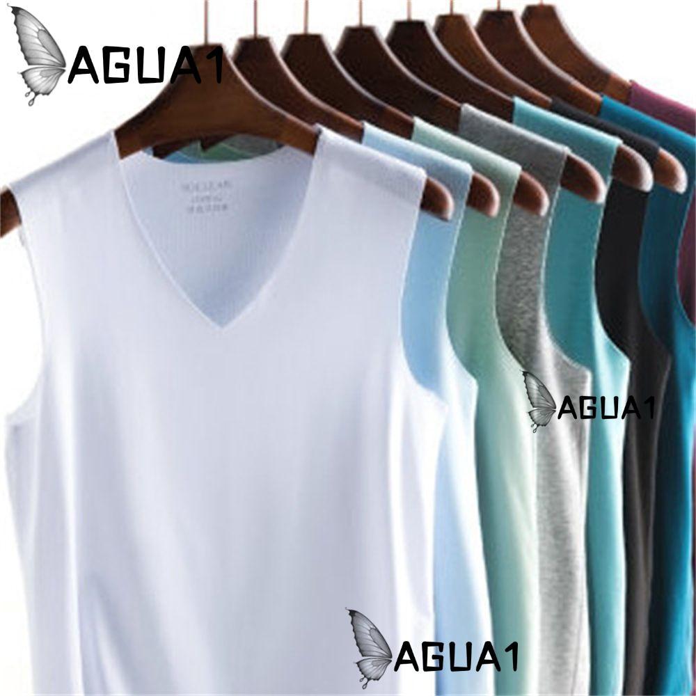 เสื้อกล้ามผู้ชายสไตล์สแล็มสำหรับหน้าร้อน จากผ้าไหมน้ำแข็ง