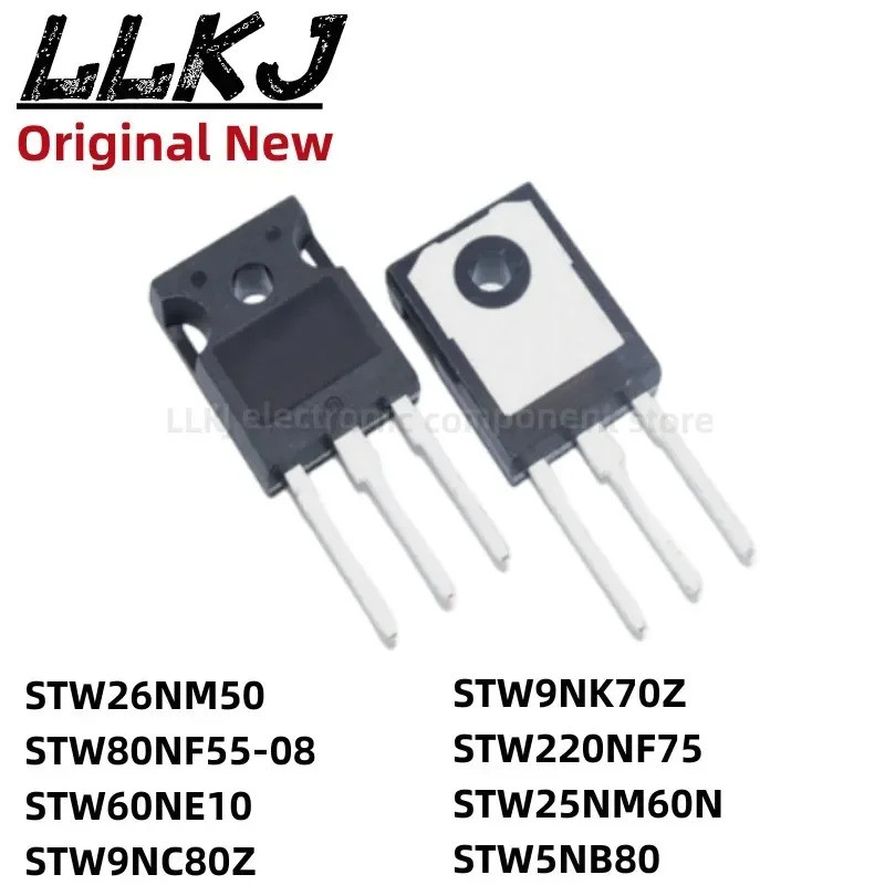 5 ชิ้น STW26NM50 STW80NF55-08 STW60NE10 STW9NC80Z STW9NK70Z STW220NF75 STW25NM60N STW5NB80 TO247 Fie
