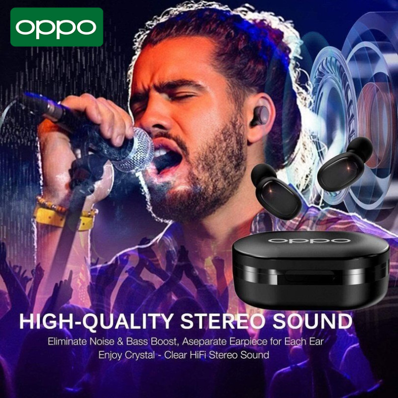 100% ผลิตภัณฑ์ต้นฉบับ + จัดส่งฟรีOPPO A6S หูฟังไร้สายบลูทูธ Earset หูฟังสเตอริโอกีฬาเสียงรบกวน Cance
