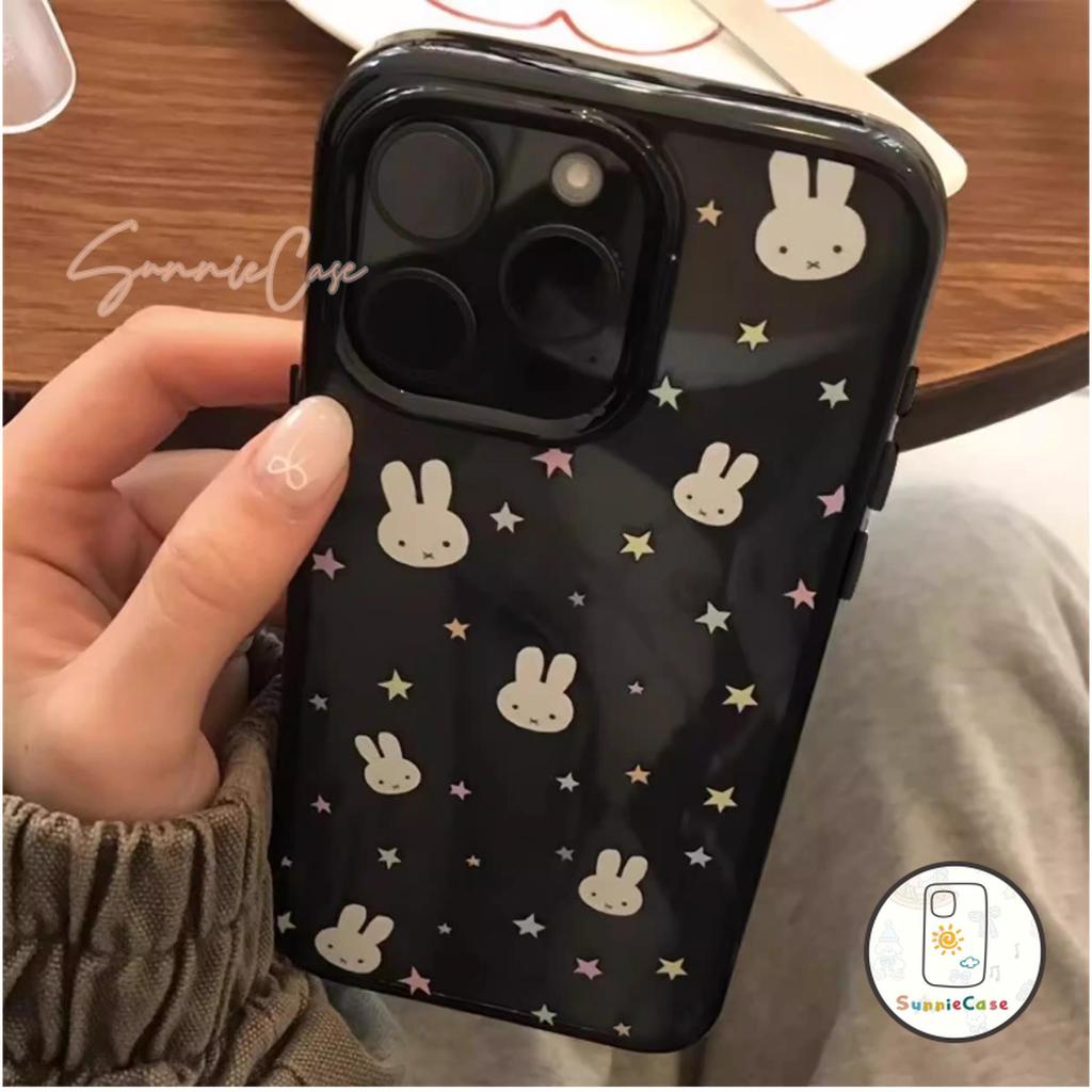 เคสไอโฟน เหมาะสำหรับ iPhone 17 11 15 12 14 13 16 Pro Max 7 16 14 6 6S 15 8 Plus กระต่ายน่ารัก ผิวเรียบล้ำค่า นุ่มสบาย