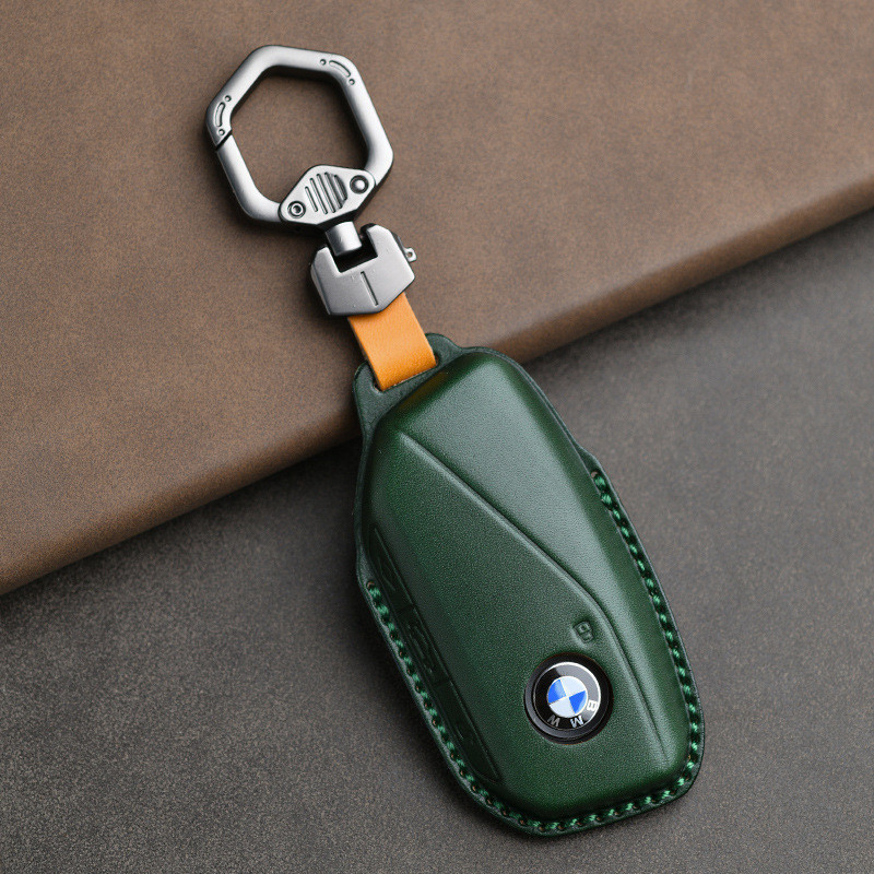 เหมาะสําหรับ BMW/Key Cover X5/X1/X7/7 Series/735li/iX/XM/X6/iX หนังแท้รถหัวเข็มขัดโรงงานพร้อมสต็อก