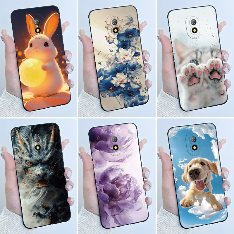 ปลอกสําหรับ Itel Alpha Lite / A52 Lite / A16 / A16 Plus กรณีความงามหรูหราน่ารัก Cool ชายหญิงสีดํา Ma
