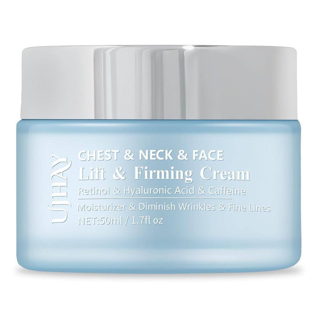 ใช้คอ Retinol-Rich in Hyaluronic Acid และ Caffeine ช่วยแก้ไขคอ |   ครีมให้ความชุ่มชื้นต่อต้านริ้วรอย