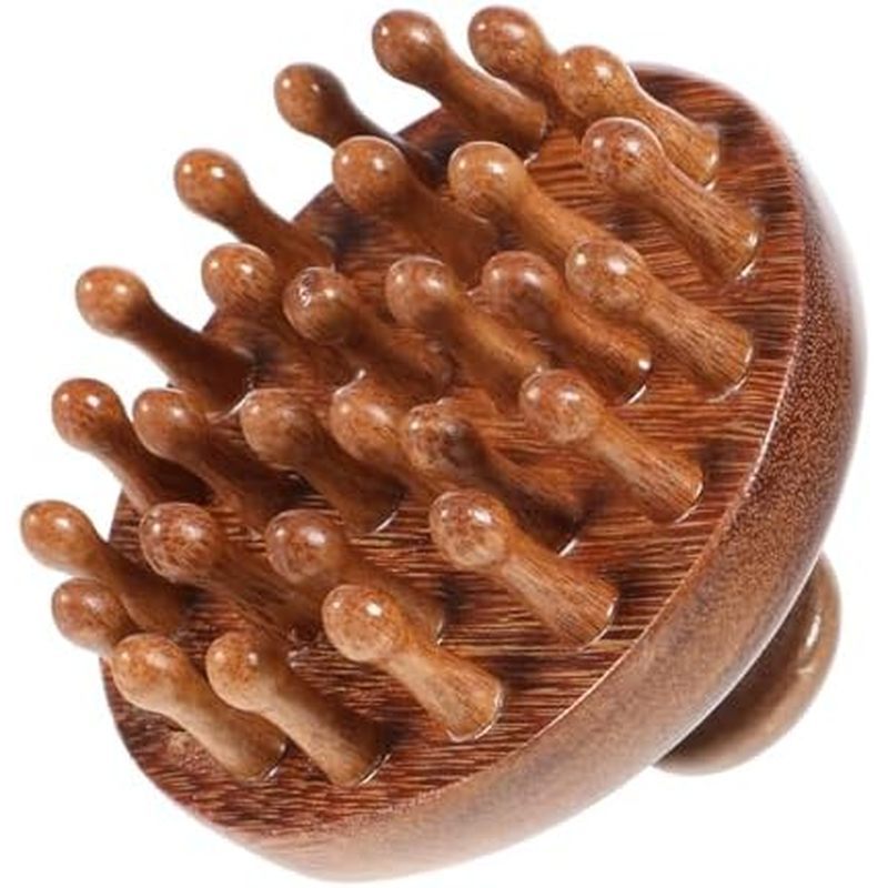 Wooden Scalp Massager Head Massager Brush for Hair Growth Manual Scalp Scrubber Portable Scalps Brus