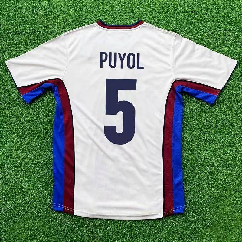 S-XXL Retro 1998 Liga Barcelona Jersey Away No. 5 Poyol Classic Football Shirt Men Quick-Drying Brea
