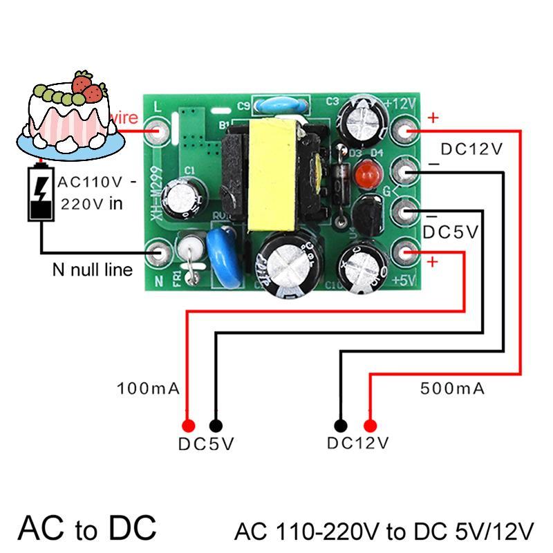 [Sep-t] Mini AC-DC Converter AC110V 220V to DC 12V 0.2A+5V โมดูลบอร์ด