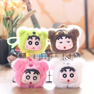 Kawaii Vinyl Crayon Shinchan ตุ๊กตาพวงกุญแจตุ๊กตาการ์ตูนกระเป๋าจี้ Charm
