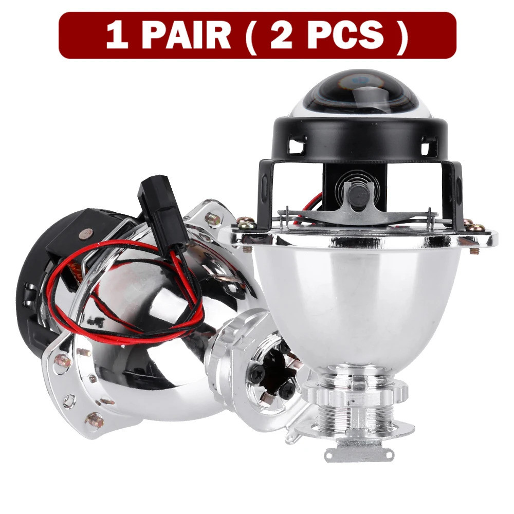 2pcs Mini Bi Xenon Hid โปรเจคเตอร์ไฟหน้าเลนส์ 1.8 นิ้ว Retrofit Fit H4 H7 9006 9005 รถโคมไฟ Silver S