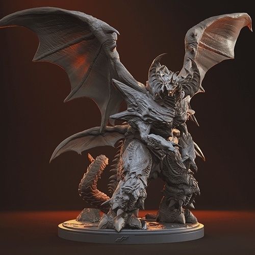 [พิเศษ] Demon Ultra-Fine gk White Model 3d Printing Destoroyah Limited Edition รูปปั้นโมเดลฟิกเกอร์