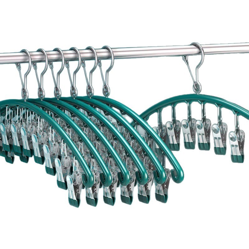 สแตนเลสถุงเท้าคลิปหลายคลิป กันลม ไม่มีรอยต่อครัวเรือนชุดชั้นในแขวนมัลติฟังก์ชั่ถุงเท้าอบแห้งทุ่มเท มีประโยชน์ เครื่องมือ - รูปที่ 3