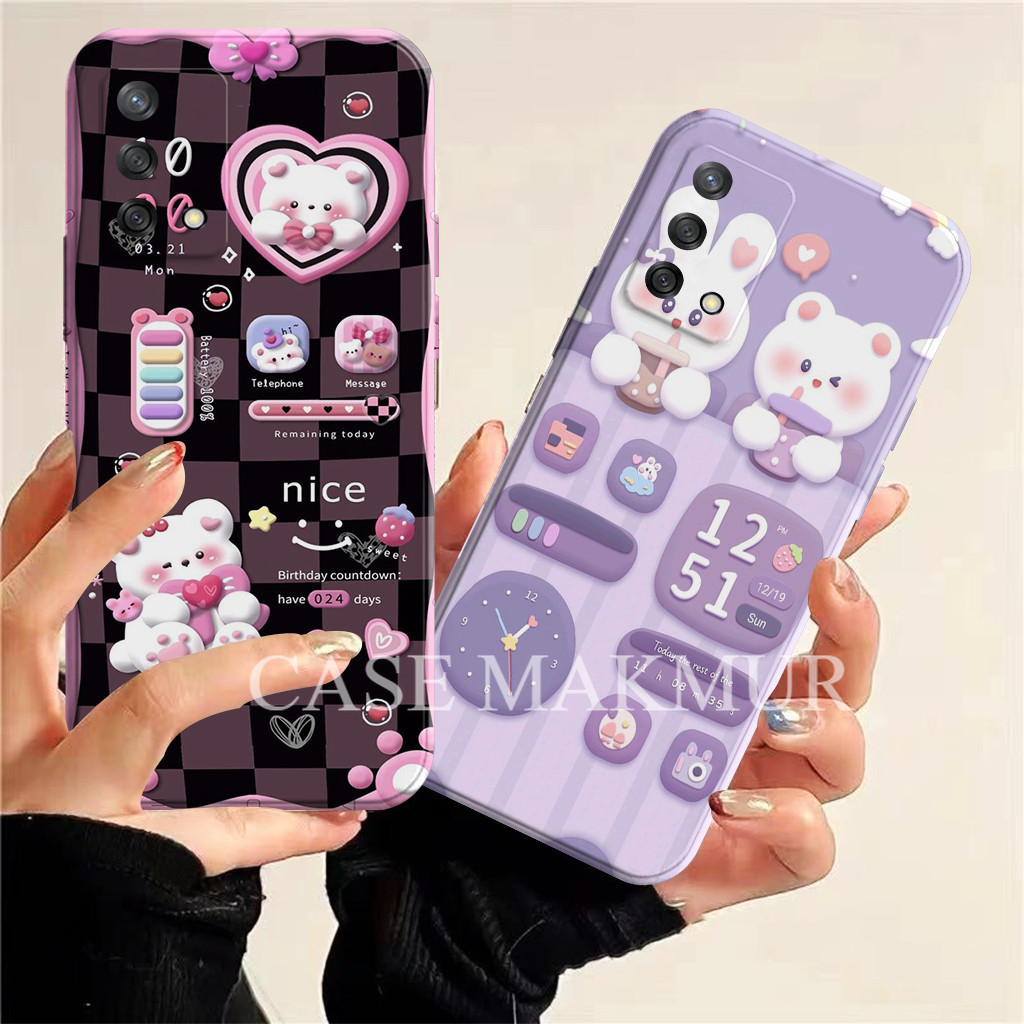 [08] Character B3ar Case Oppo A74 4g / A95 4g Softcase Pro Camera Tpu Bumper Motif All Types