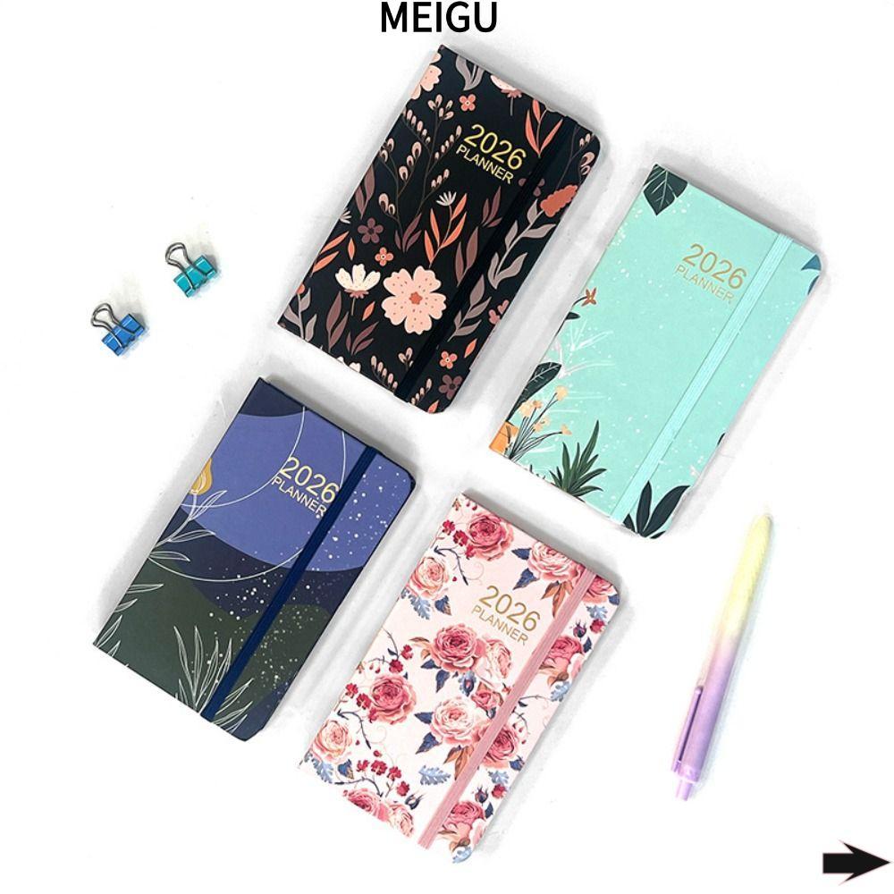 MEIGU 2026 Pocket Planner, Jan.2026 - ธ.ค.2026 A6 Pocket Calendar 2026 รายสัปดาห์และรายเดือน Schedul