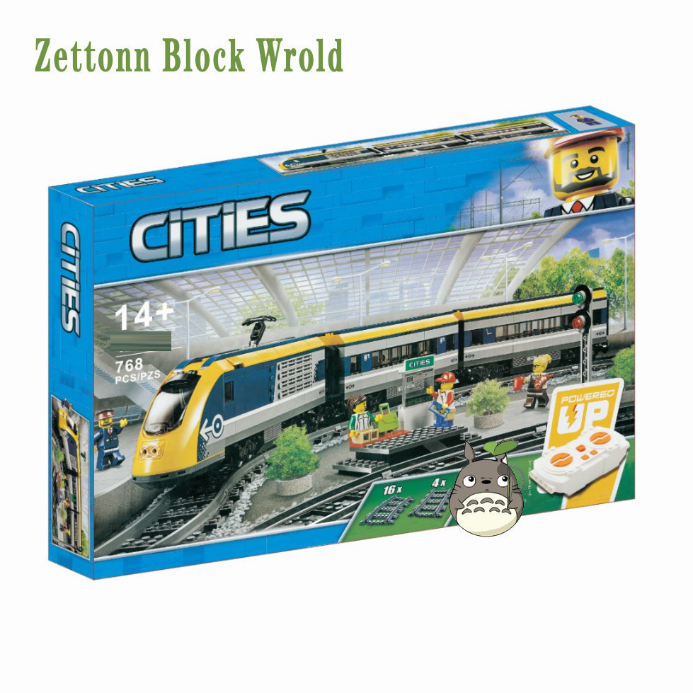 Zettonn Hobby ZH4X เข้ากันได้กับ CITY 60197 บล็อกตัวต่อรถไฟโดยสาร EC2