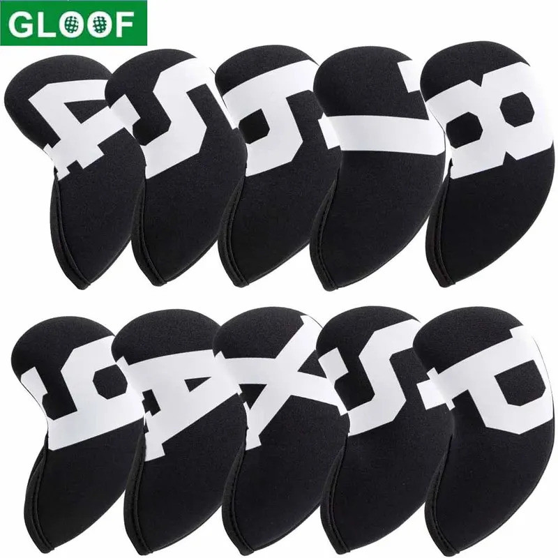 10pcs Golf Iron Covers,Golf Iron Head Covers Neoprene Golf Iron Covers Set Golf Iron Headcovers for 
