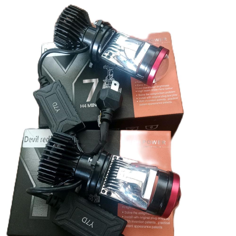 H4 Y7D ไฟ BILED สําหรับรถจักรยานยนต์และรถยนต์ ONE SET 2 SUPER BRIGHT H4 DEVIL Y7D ไฟ BILED