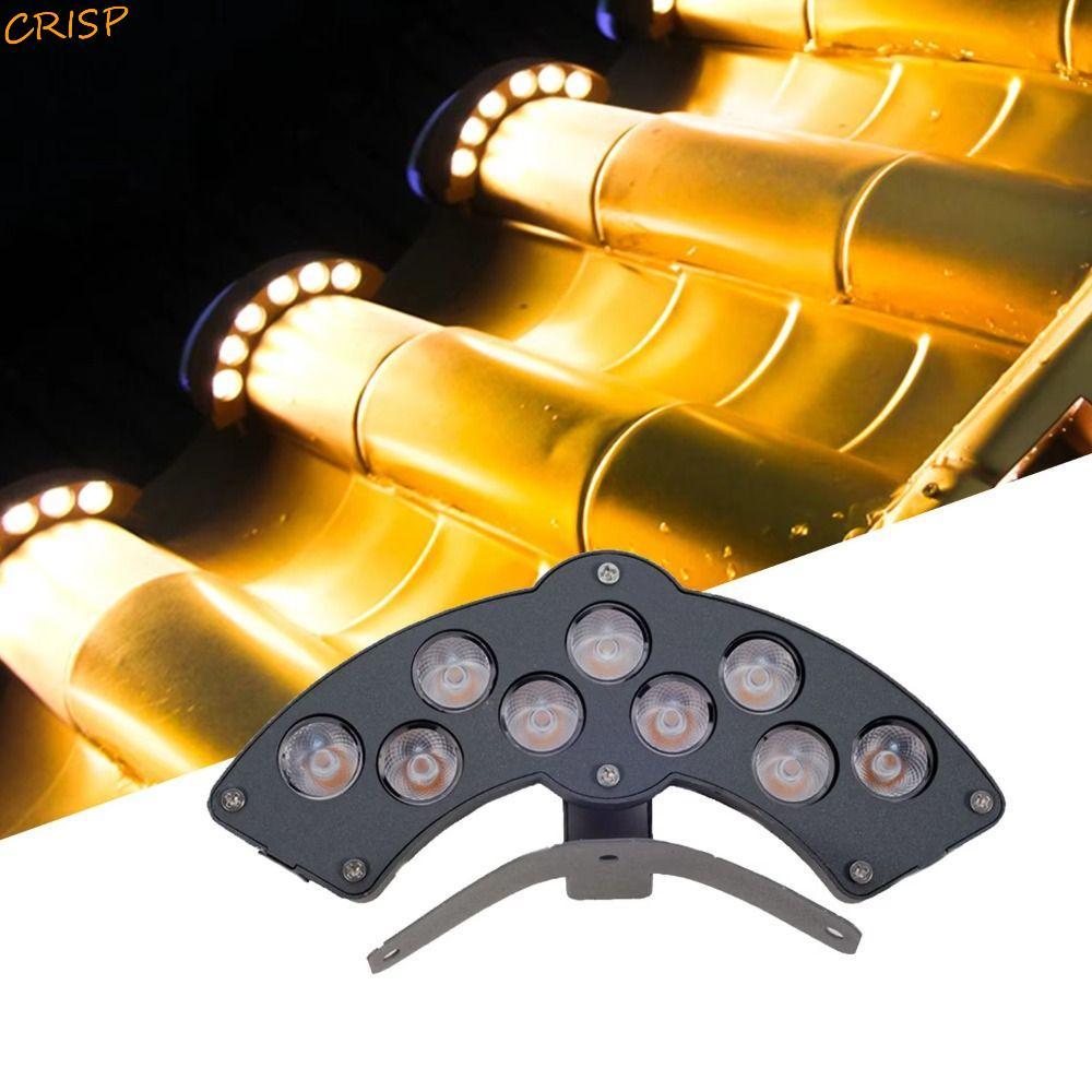 CRISP ไฟ LED ลูกฟูก, หลังคาศาลาอาคารโบราณกระเบื้อง Eave Light, 3/6/9/12W ความสว่างสูงทนทานกันน้ําสถา