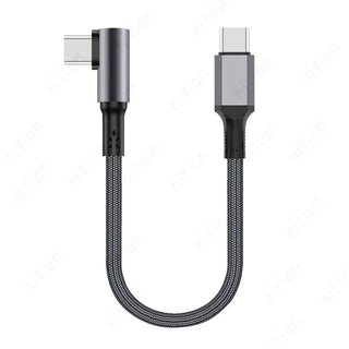 0.2 เมตร/0.5 เมตรข้อศอกคู่ USB ถึง Type C สายเคเบิลข้อมูลสั้น 6A 60W Fast Charging แบบพกพา Power Bank สายชาร์จโทรศัพท์สําหรับ IOS/Type C