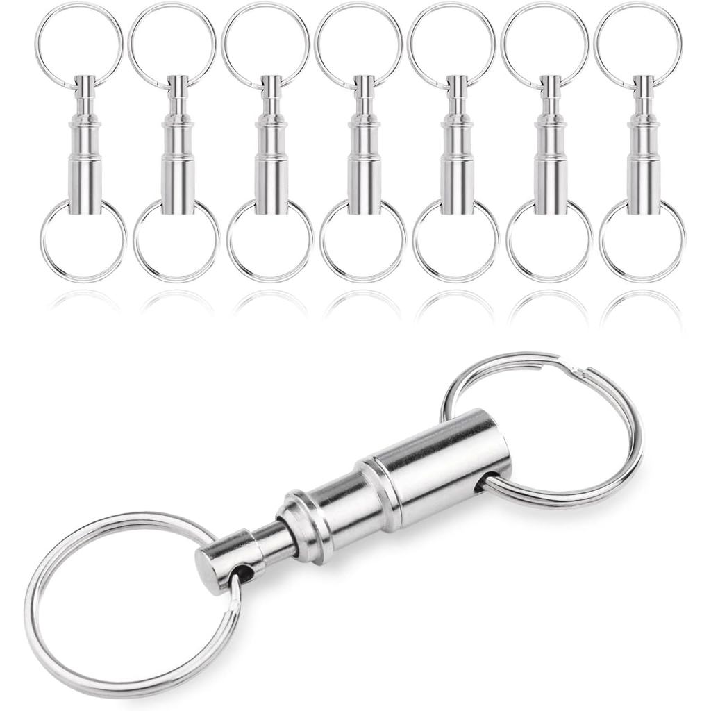 CooBigo 8 Pack พวงกุญแจที่ถอดออกได้ Quick Release Key Chain, ดึง Apart Key Chain สําหรับกลางแจ้ง Act