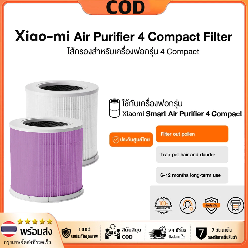 [COD] Xiaomii Air Purifier 4 Compact Filter ไส้กรองสำหรับเครื่องฟอกรุ่น 4 Compact