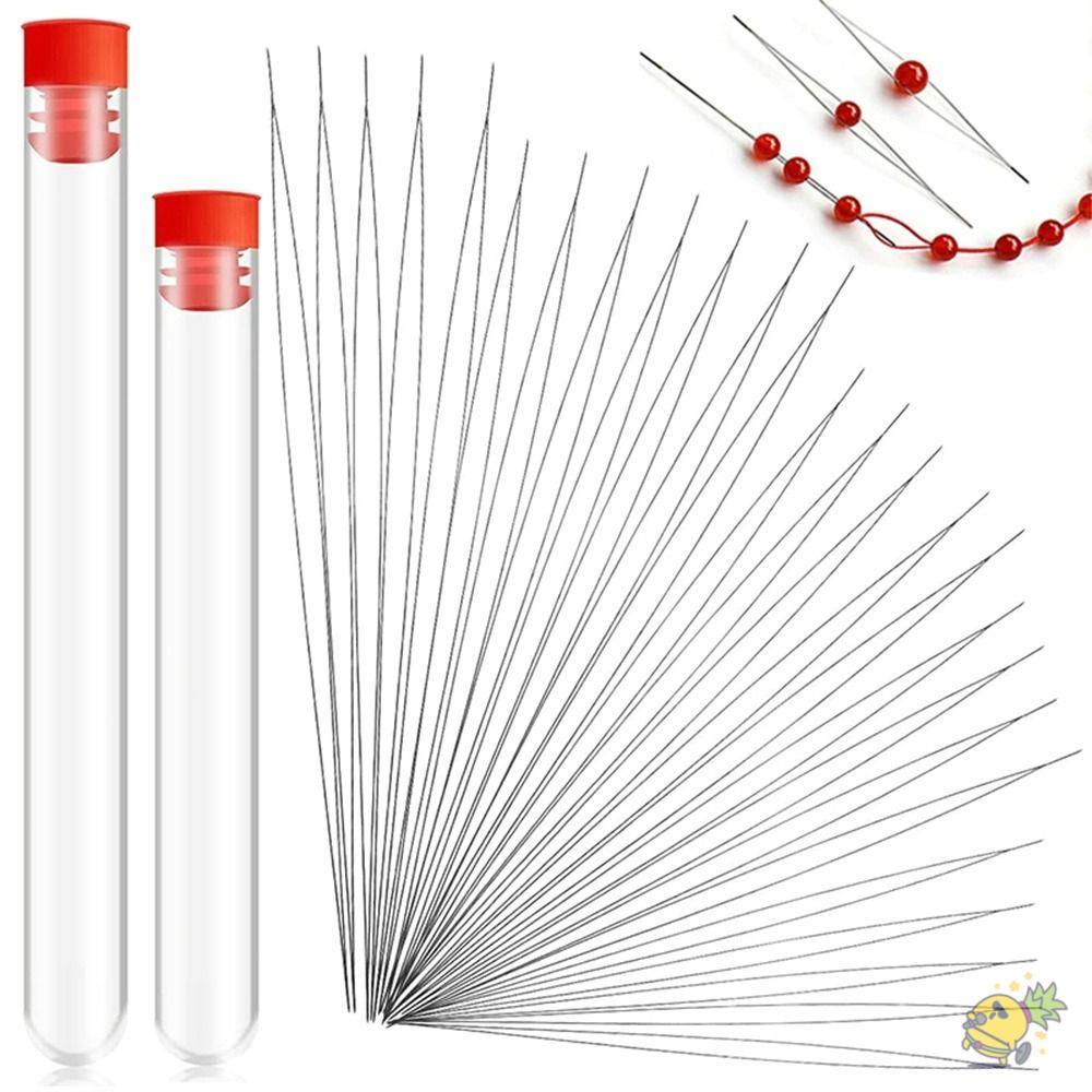 WXDX.TH 5 ชิ้น/เซ็ตลูกปัดเข็ม,พับเปิดโค้ง Beading Pins, สแตนเลสทนทาน DIY Threading Pins สําหรับเครื่องประดับทําเครื่องมือ