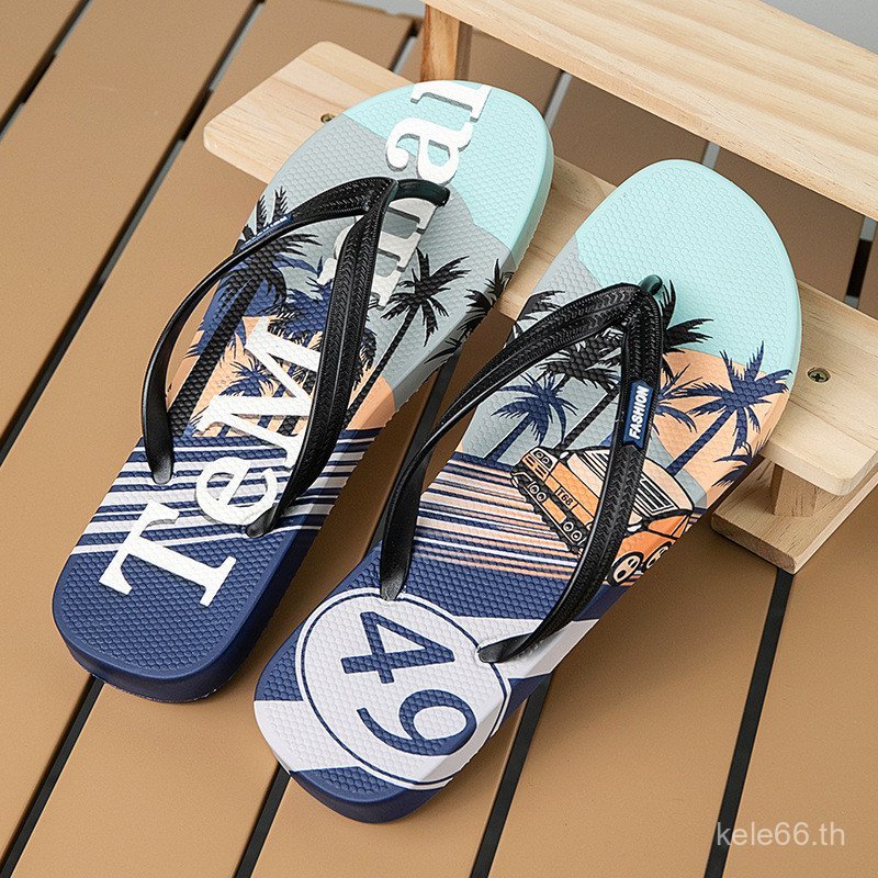TJL8 รองเท้าแตะผู้ชาย Anti-Slip รองเท้าแตะกลางแจ้ง Flip-Flops Flip-Flops Ma