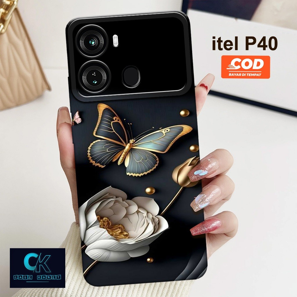เคส HP ล่าสุด Itel P40 - เคสแฟชั่นผีเสื้อ - เคสยาง - เคสโทรศัพท์ Itel P40 ล่าสุด - เคส Itel P40 - เค