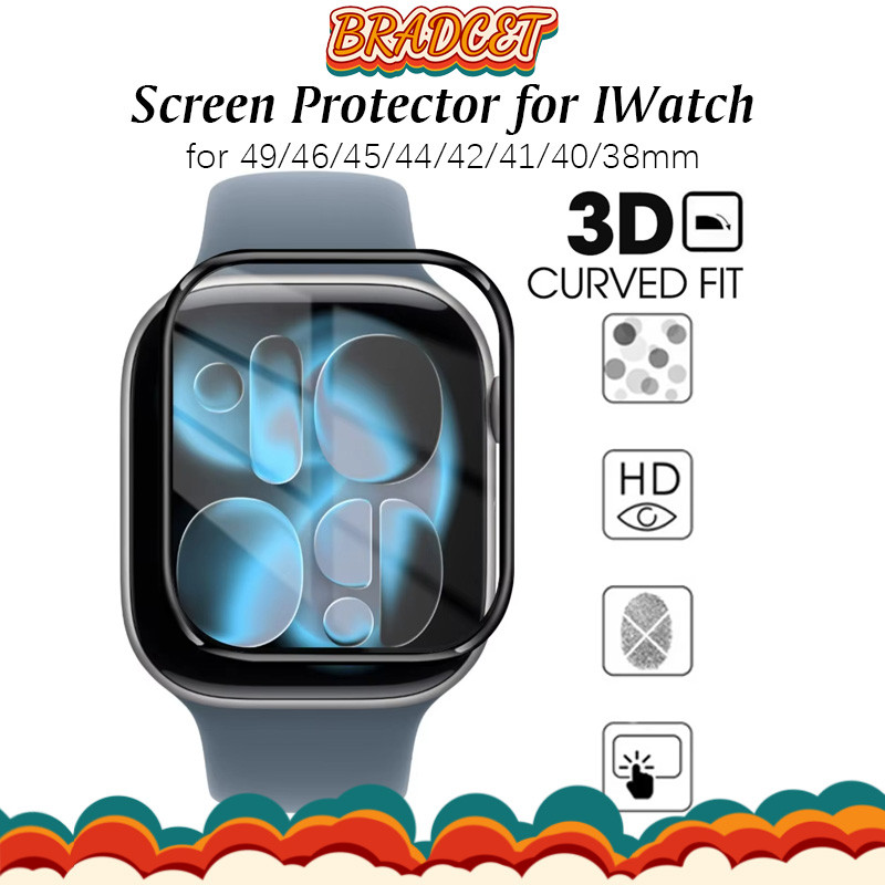 ฟิล์มกันรอยหน้าจอ 3D กันน้ํา สําหรับ Apple Watch 49 มม.46มม. 45 42มม. 38 40 44 มม. IWatch Ultra 11 10 9 8 7 6 5 SE 3 2
