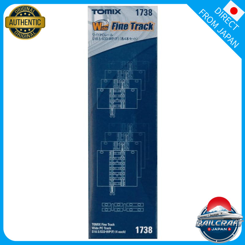 TOMIX N Gauge Wide PC End Rail S18.5 S33-WP F Set of 4 Each 1738 Model Railroad Supplies
