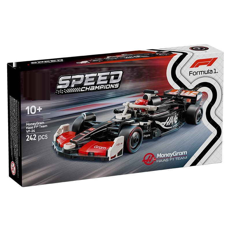 DZG ของเล่น IG1X ใช้งานร่วมกับ Speed Champions MoneyGram Haas F1 ทีม VF-24 77250 Building blocks EQ1