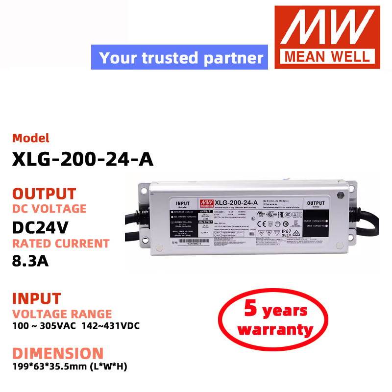MEAN WELL XLG-200-12-A XLG-200-24-A XLG-200-LA XLG-200-HA LED driver power supply MEANWELL Switching