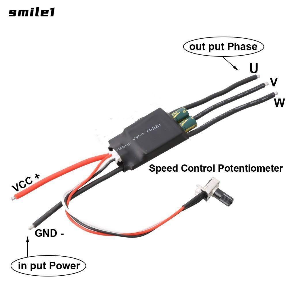 SMILE Hallless DC มอเตอร์ไดรฟ์, 200W BLDC 3-Phase มอเตอร์แบบไม่มีแปรง, ความเร็วสูง DC 7-24V DC Brush