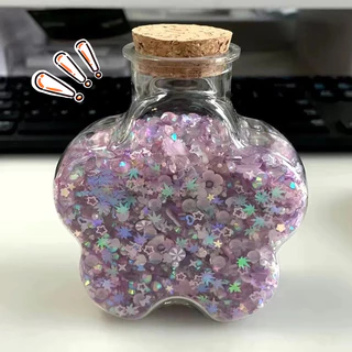 ขวดพลาสติกขนาดเล็กเปล่าขวด Star Wish พร้อมจุกไม้ก๊อก Diy Craft Decorative
