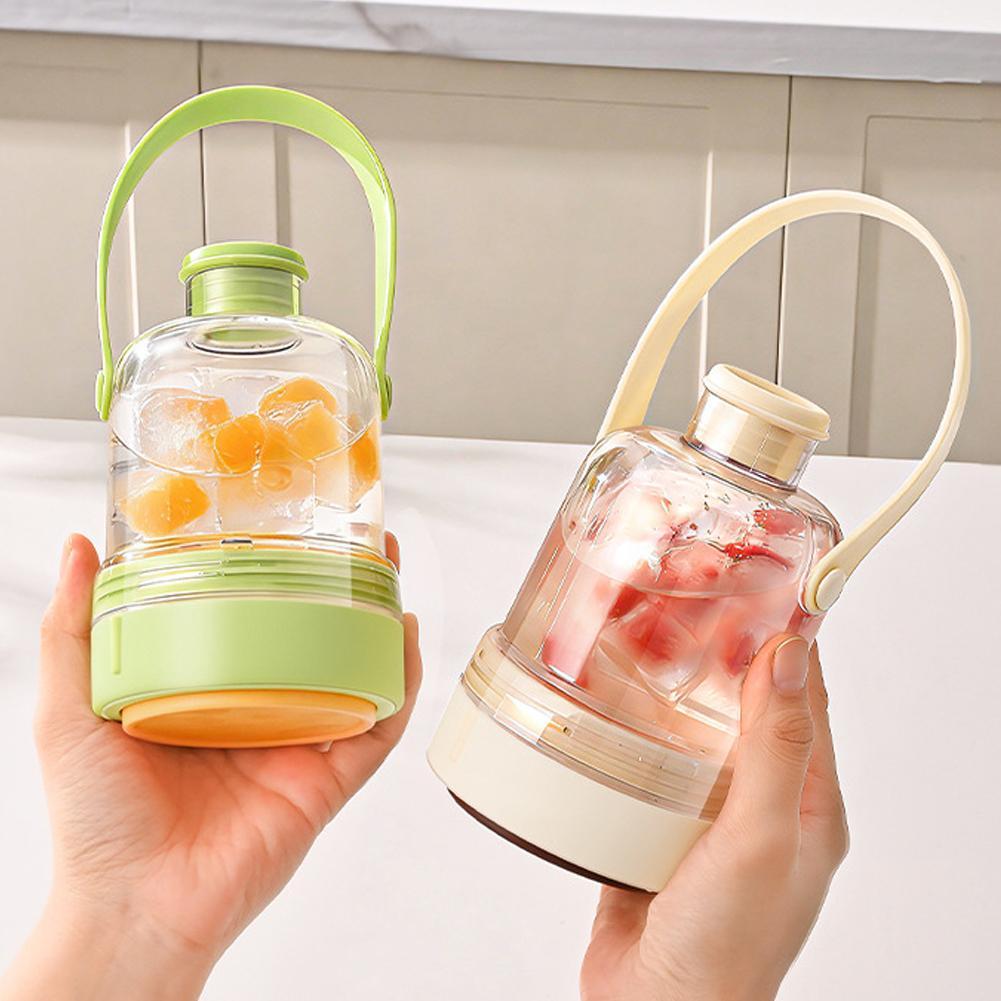 Dundun ถ้วยกาต้มน้ําถาดน้ําแข็งจับน้ําแข็งทําแบบพกพากด Office Release Work Camping Ice L4U7