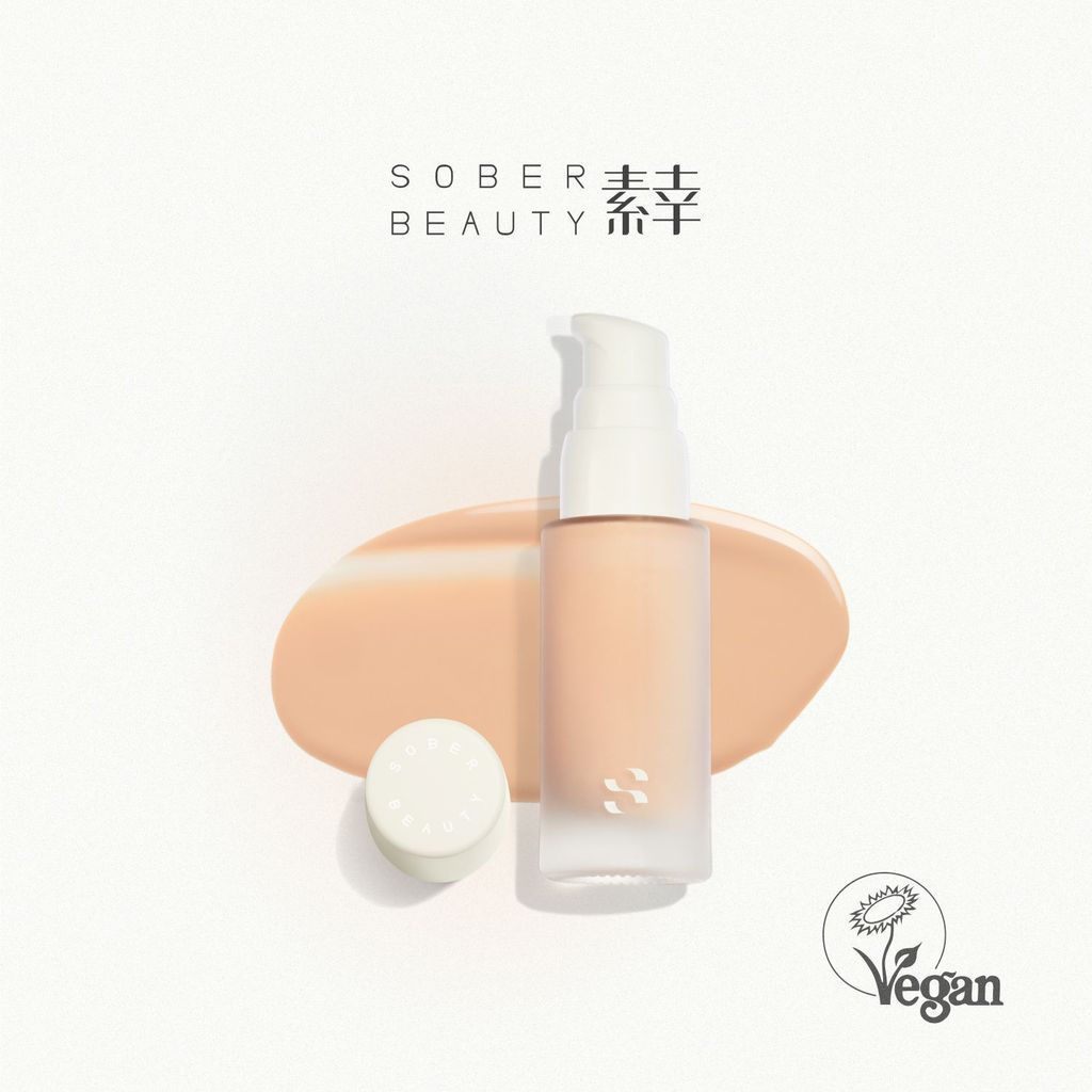 SOBER BEAUTY SOBER BEAUTY Natural Organic Plant Liquid Foundation คอนซีลเลอร์ผิวแห้งน้ําหนักเบา ผิวบ