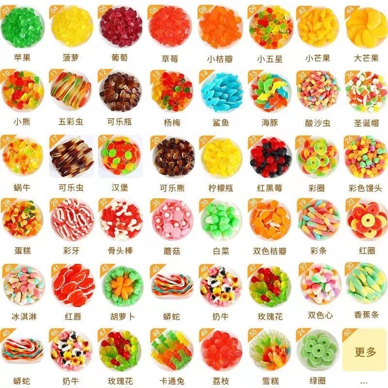 Influencer Snacks Xiduo Gummy Candy Sour Sand Gummy Candy Small Snacks Candy qq Candy Gummy Candy St