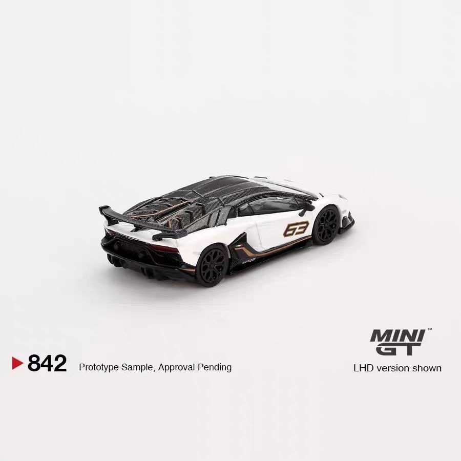 [โมเดล] [Lamborghini] MINIGT 842#兰博基尼Aventador埃文塔多SVJ 63 1: 64 โมเดลรถอัลลอย