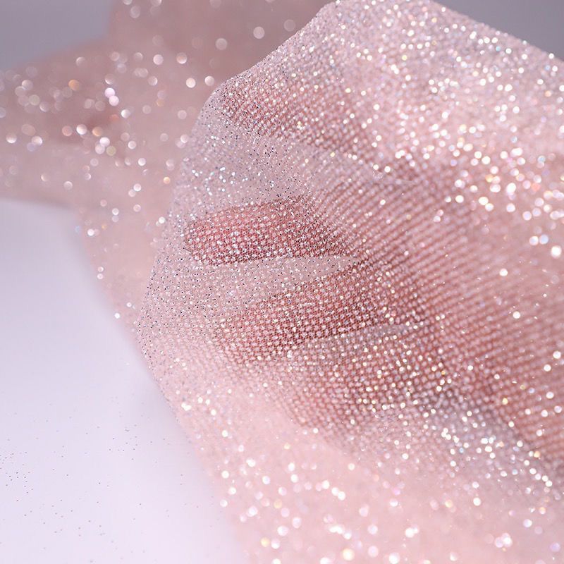 ผ้าตาข่ายเงาคริสตัล เพชร Glitter ขนาด 1.5x1 เมตร สำหรับชุดแต่งงานและงานปาร์ตี้