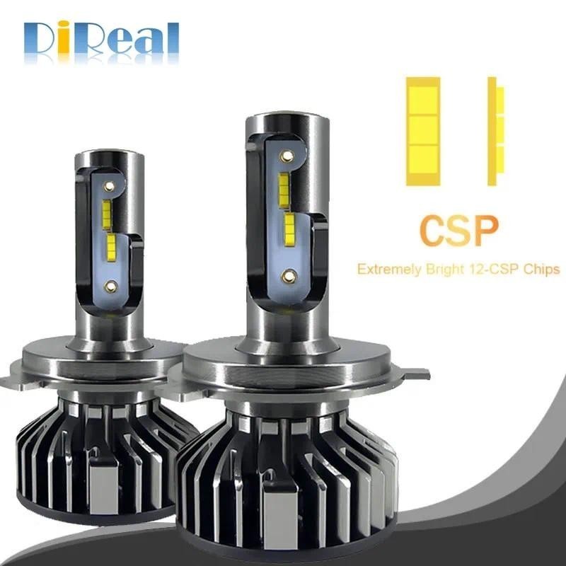 รถ LED H7 ไฟหน้า CSP 100W H4 LED H1 Canbus H3 H8 H9 H11 9005 9006 9012 3000K 4500K 6500K 8000K ไฟหน้