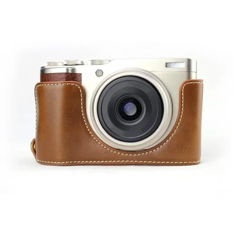ใหม่ PU หนังกล้องครึ่งสําหรับ Fujifilm XF10 FUJI X-F10 เปิดด้านล่างกรณีสีดําสีน้ําตาลกาแฟ