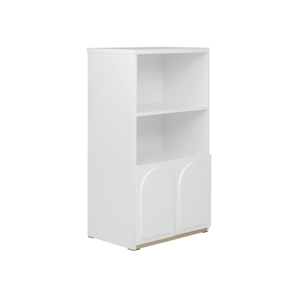 New ตู้สูง KC-PLAY รุ่น NORDIS/CT60 cm. สีขาว-ลินเบิร์ก (60x40x110 ซม.)  แบรนด์ KONCEPT FURNITURE