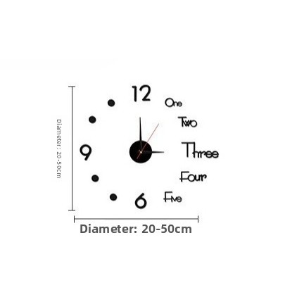 นาฬิกาแขวน 3D สร้างสรรค์นาฬิกาแขวนอะคริลิค DIY เงียบสติ๊กเกอร์ติดผนังนาฬิกาตกแต่งบ้าน ราคา ถูกที่สุด ดีลบีเคเค แกลเลอรีภาพที่ 9
