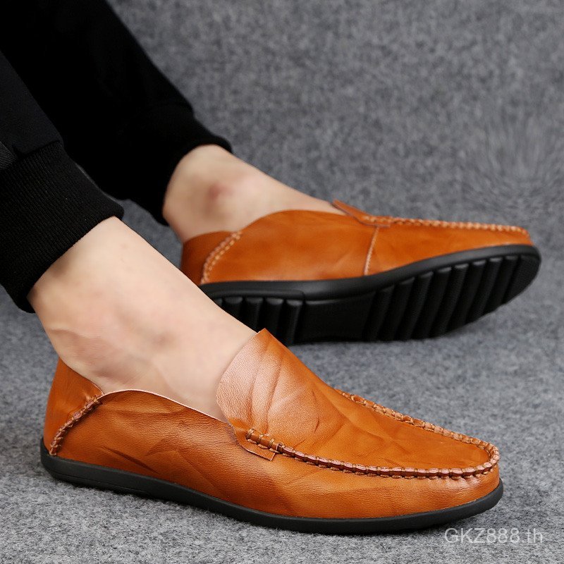 มาใหม่ล่าสุดผู้ชาย Loafer Leather Boat Driving Shoes Slip On Men Loafer V1QX
